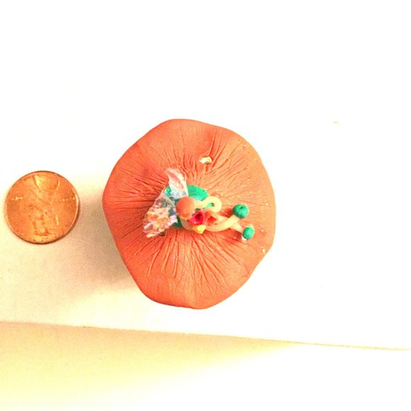 Orange Mini Shroomie with Fairy, she is holding flowers! Make an offer! - Picture 5 of 5